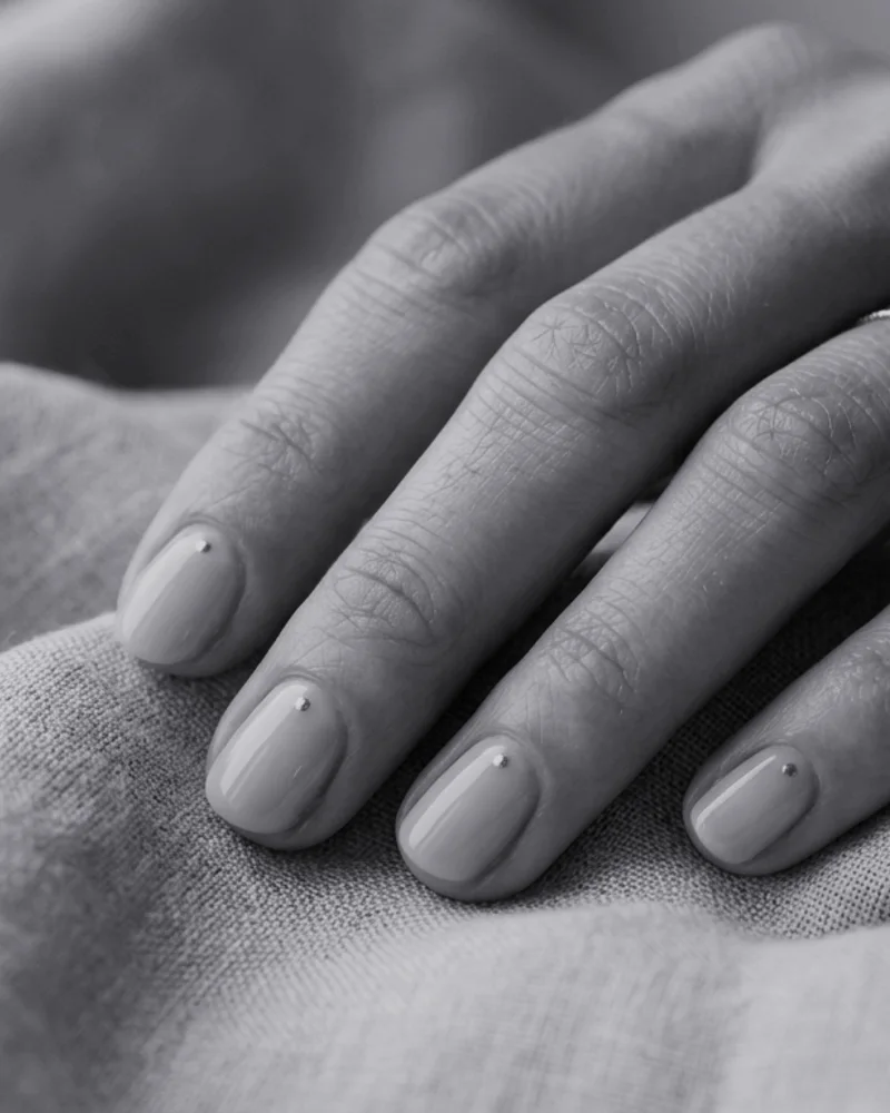 Black Nails Style 2: Clean Cuticle Frame Line