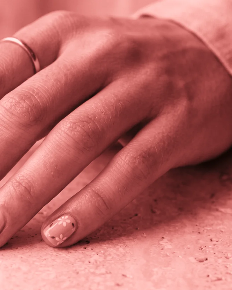 Burgundy Nails Style 9: Midnight Gloss Contrast on almond nails