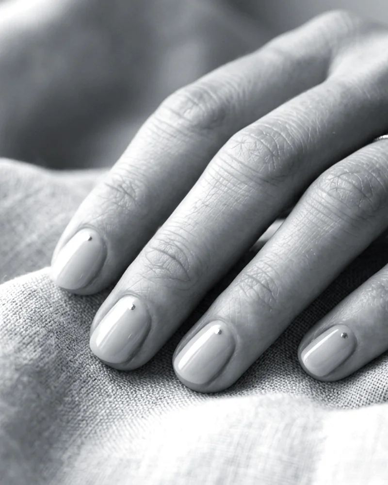 Chrome French Tips Style 4: Classic Elegance