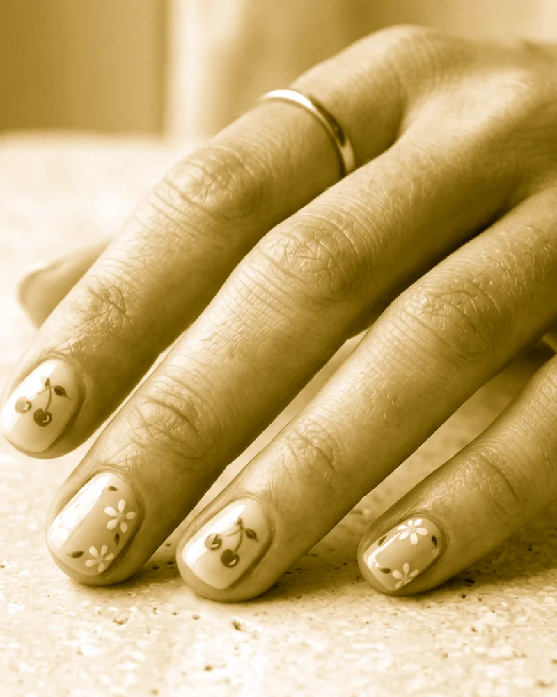 Glitter Nails Style 18: Midnight Gloss Contrast on short square nails