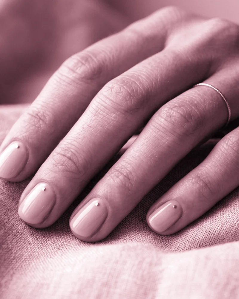 Pink French Tips Style 5: High-Contrast Studio Edge on squoval nails