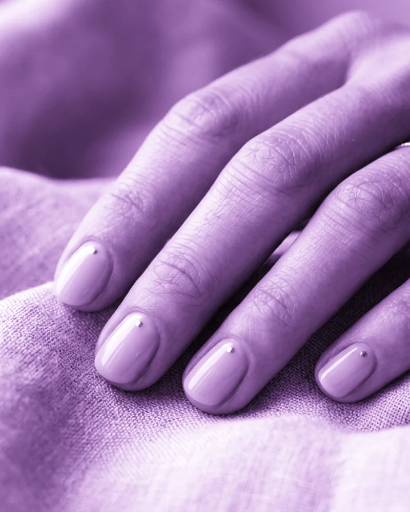 Purple Nails Style 6: Ultra-Glossy Jelly Tint on squoval nails