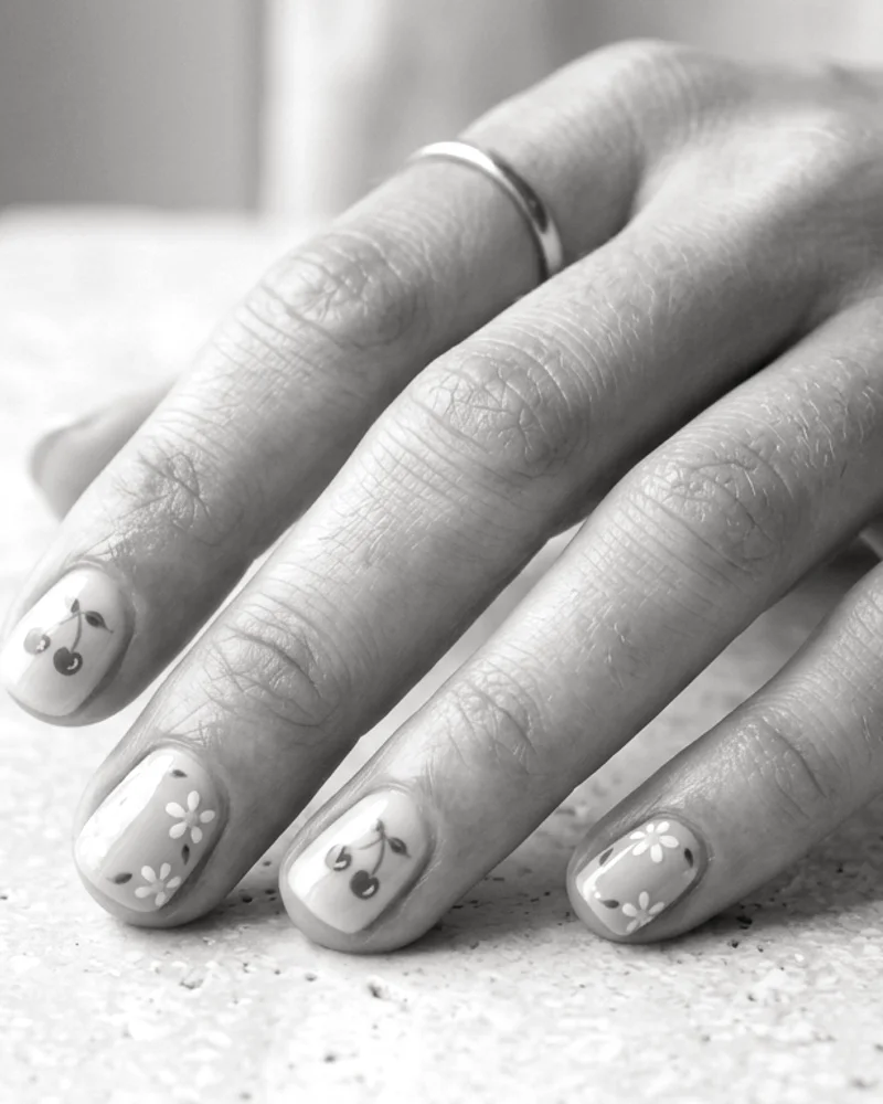 White Acrylic Nails Style 2: High-Contrast Studio Edge